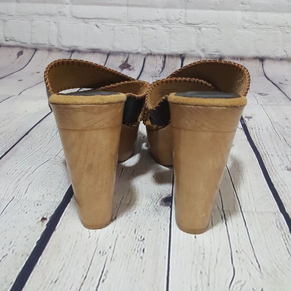 Seychelles Black Platform Sandal Heels 11 - Picture 2 of 9